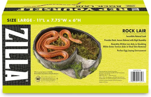 Miniatura 10 de Zilla Guarida de Roca para Terrario de Mascotas, Escondite para Reptiles para Lagartos, Serpientes y Más, Grande
