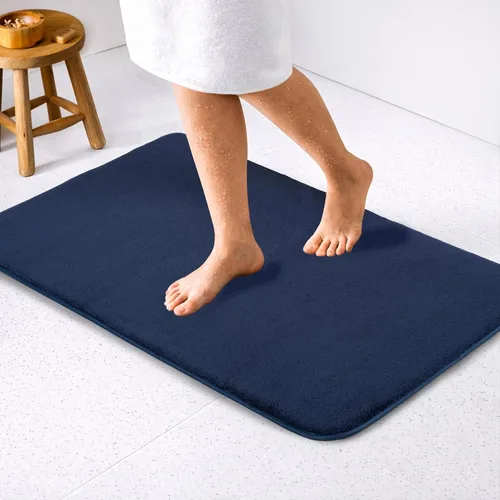 Miniatura 30 de American Soft Linen - Alfombra de baño antideslizante, 100% de algodón, 17 x 24 pulgadas, alfombras de baño lavables, tapetes peludos, color beige