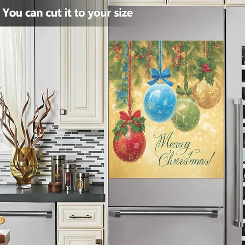 Miniatura 3 de Bolas de Navidad para árbol de lavavajillas, cubierta magnética para refrigerador, paneles de puerta, gabinete del hogar, electrodomésticos