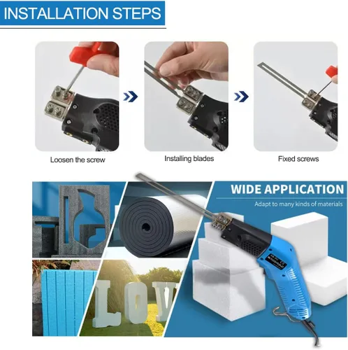 Miniatura 2 de Kit de cortador de espuma profesional - Herramienta de corte de espuma de poliestireno con cuchillo eléctrico refrigerado por aire