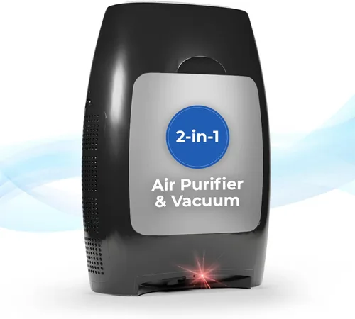 Miniatura 7 de EyeVac Air - Purificador de aire HEPA 2 en 1 y recogedor automático de vacío sin contacto, ultra rápido y potente, cubre 600 pies cuadrados