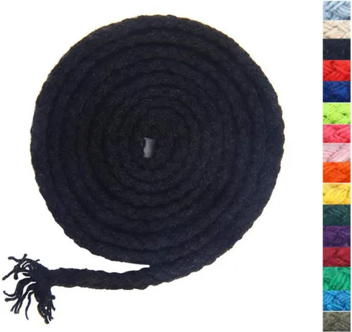 5 mm * 90 m Cuerda de macramé de algodón natural de 8 hebras trenzadas para manualidades, hilo para tejer para colgar en la pared y manualidades DIY