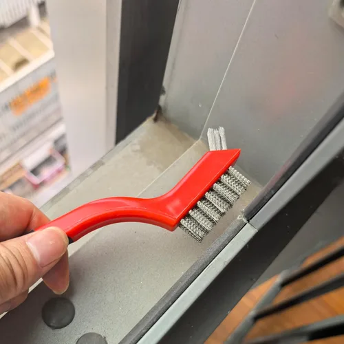 Miniatura 5 de Juego de 6 cepillos de alambre para limpieza, cerdas de acero inoxidable para arañazos, para pulido, eliminación de óxido y limpieza profunda