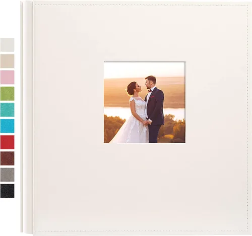 Miniatura 16 de potricher Álbum de fotos pequeño de 4 x 6 pulgadas, 200 fotos, cubierta de cuero, libro de fotos con 200 bolsillos horizontales para familia, boda