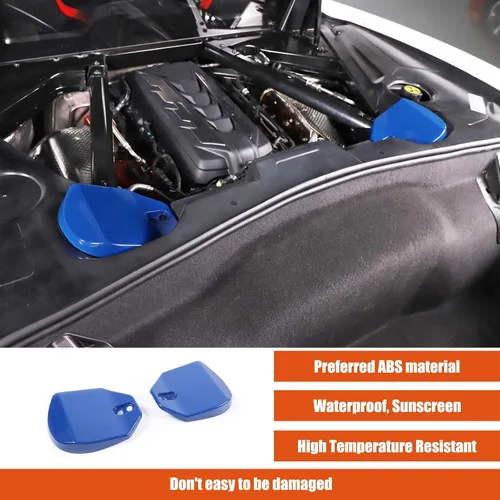 Miniatura 7 de TOYCIDFG Cubierta de panel de protección contra impactos para Chevrolet C8 Corvette 2020-2024 Tapa de torre absorbente (azul)