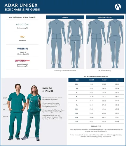 Miniatura 8 de Adar Universal Unisex Scrubs Unisex Drawstring Scrub Set