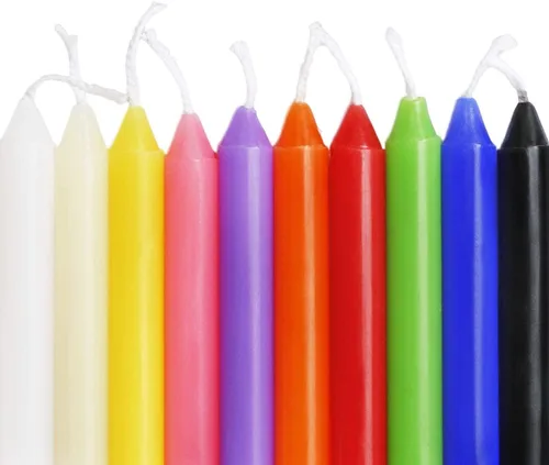 Miniatura 2 de HELLY Vela cónica de hechizo ritual sin perfume de 4 pulgadas 4"100pcs-Colored