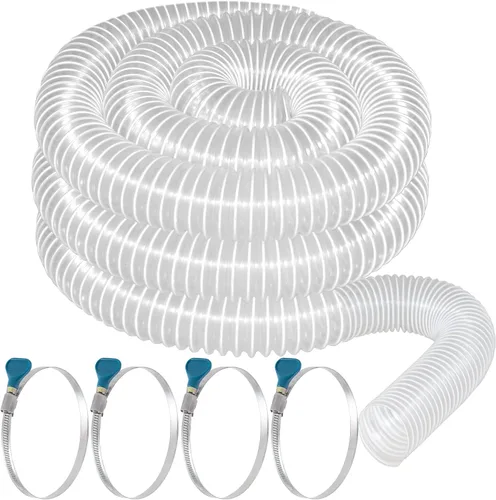 Manguera de recogida de polvo de PVC pesado de 2 1/2 pulgadas x 20 pies, resistente a pinchazos, manguera de recolección de polvo de PVC con bobina