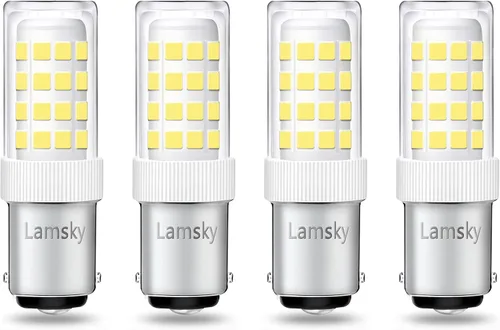 Miniatura 14 de BA15D - Bombilla LED de doble contacto para máquina de coser con base de bayoneta AC110-130V, T3/T4/C7/S6, luz diurna de 4 W, 6000 K, bombilla