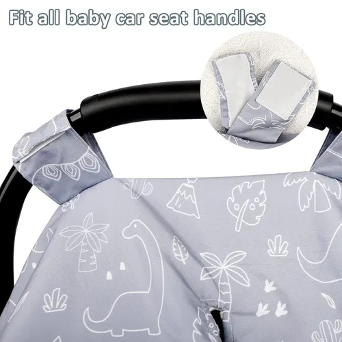 Miniatura 3 de Fundas para asiento de coche para bebés, Toldo con apertura Peekaboo para asiento de coche infantil para niños y niñas, cubiertas de lactancia 2