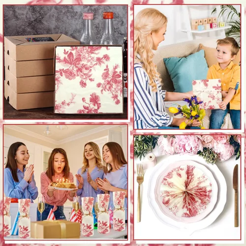 Miniatura 7 de Benvo 20 hojas de papel de seda con estampado floral 20 pulgadas x 29 pulgadas papel de decoupage decorativo papel de seda para regalos envoltura