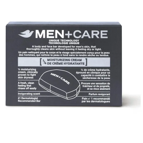 Miniatura 4 de DOVE MEN + CARE Limpiador de barra 3 en 1 para cuerpo, cara y afeitado, limpiador corporal y facial extra fresco, más hidratante que el jabón