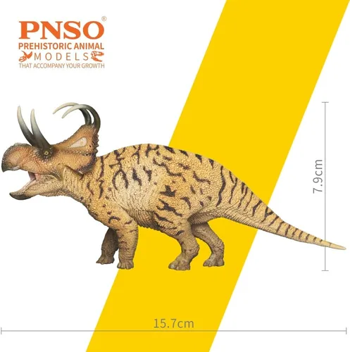 Miniatura 4 de PNSO Modelos de dinosaurios prehistóricos (41 Perez The Machairoceratops)