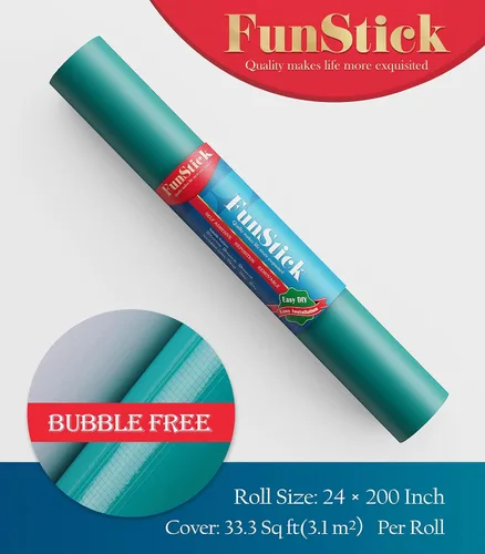 Miniatura 7 de FunStick Papel Tapiz Amarillo Brillante Adhesivo y Despegable para Dormitorio de Niños Papel de Contacto Amarillo Mate Despegar y Pegar Papel Tapiz