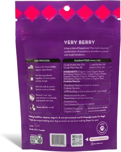 Miniatura 2 de Lord Jameson: Very Berry - Golosinas para perros de raza pequeña, suaves y masticables, ricas en antioxidantes, entrenamiento y pequeñas recompensas