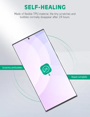 Miniatura 7 de apiker Paquete de 4 protectores de pantalla compatibles con Samsung Galaxy Note 10 Plus, película de TPU suave, compatible con sensor de huellas