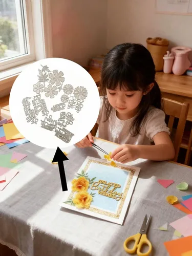 Miniatura 4 de JIHFOHHA - 17 piezas de troqueles de palabras para hacer tarjetas, troqueladas de metal, feliz corte, deseo, palabras en inglés, troqueladas