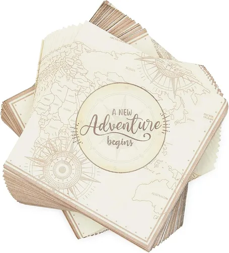 Miniatura 12 de BLUE PANDA Paquete de 100 servilletas desechables de papel floral blanco y dorado, 6.5 x 6.5 pulgadas, servilletas decorativas para recepción