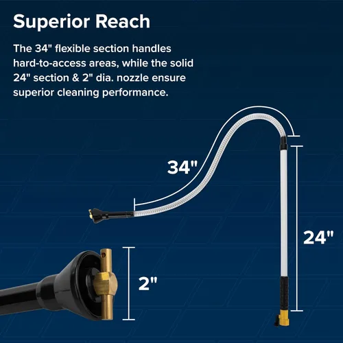 Miniatura 5 de Camco Enjuagadora Swivel Stik para Tanque de Retención de RV – Cuenta con Potente Acción de Limpieza Giratoria y 34 Pulgadas de Alcance Flexible