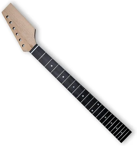 Miniatura 5 de Kit de guitarra eléctrica para bricolaje, kits para principiantes, tapa Birdseye Maple, cuerpo de caoba, mástil de caoba, herrajes cromados