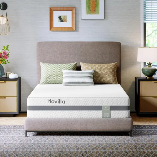 Miniatura 15 de Novilla - Colchón tamaño King de 14 pulgadas, de espuma viscoelástica refrigerante con flujo de aire mejorado, alivio de presión y soporte duradero