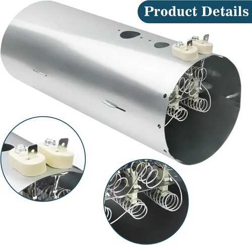 Miniatura 2 de Elemento calefactor para secadora 137114000 por termostato AMI PARTS 3204267 y limitador térmico 137032600, compatible con secadora Frigidaire
