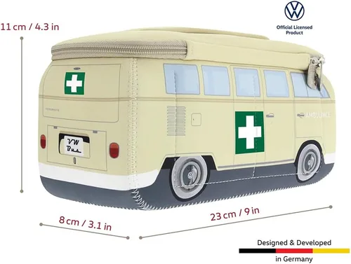 Miniatura 3 de BRISA VW Collection – Volkswagen Bolsa universal de neopreno para maquillaje, cosméticos, artículos de tocador para farmacia de viaje, con diseño