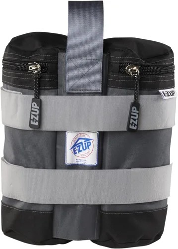 E-Z UP Juego de 4 bolsas de peso rellenables, soporta hasta 25 libras cada una, gris acero