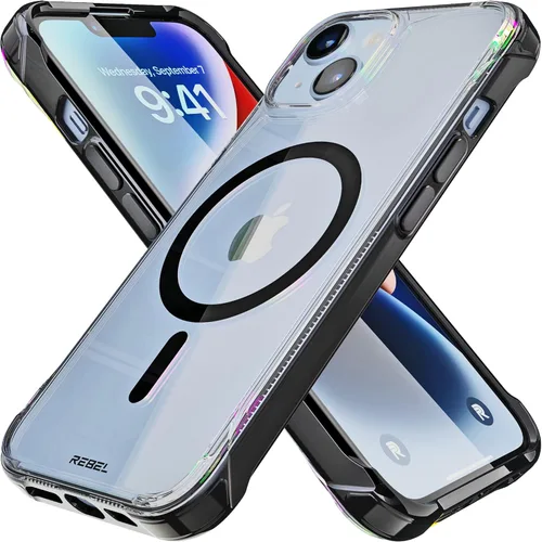 Miniatura 28 de Phone REBEL - Funda transparente para iPhone 14 Plus [Serie esmerilada Gen-4], textura mate translúcida, no se pone amarilla, protectores a prueba