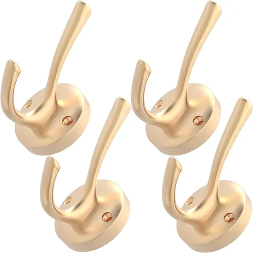 Miniatura 14 de TOFIIGREM Ganchos de pared negros para toallas, paquete de 3 ganchos para abrigos, ganchos para bata, gancho de metal resistente, doble gancho