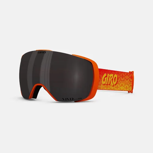Giro Gafas de esquí de contacto – Gafas de snowboard para hombres y mujeres – Correa de cubierta naranja con lentes de humo vívido/infrarrojos