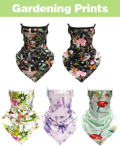 Miniatura 5 de FISHEAL Máscara facial con protección solar UV, transpirable, cubierta facial de jardinería, polaina para el cuello con bucles para las orejas
