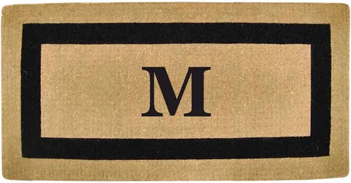 Miniatura 11 de Tapete de fibra de coco natural, para puerta de entrada, rectangular, resistente, para patio, atrapador de suciedad antideslizante, decoración