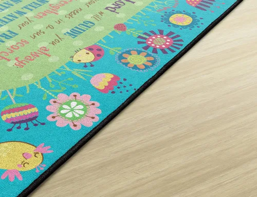 Miniatura 7 de Flagship Carpets God's Garden - Alfombra inspiradora de adoración bíblica, alfombra de aprendizaje para aula o hogar, habitación de niños o sala