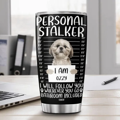 Miniatura 5 de CUBICER Vaso personalizado con diseño de gato americano de pelo corto con tapa, divertidos regalos de Navidad para mujeres, hombres, adultos