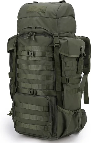 Mardingtop 70L Mochila con armazón interno para caza, camping, senderismo; mochila con cubierta para la lluvia Verde (Ranger Green)