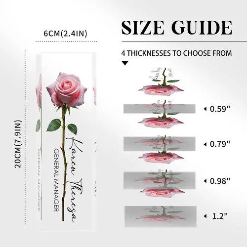 Miniatura 4 de Placa de identificación de oficina personalizada, regalos personalizados para mujeres y empleados, accesorio de escritorio de oficina (rosa A)
