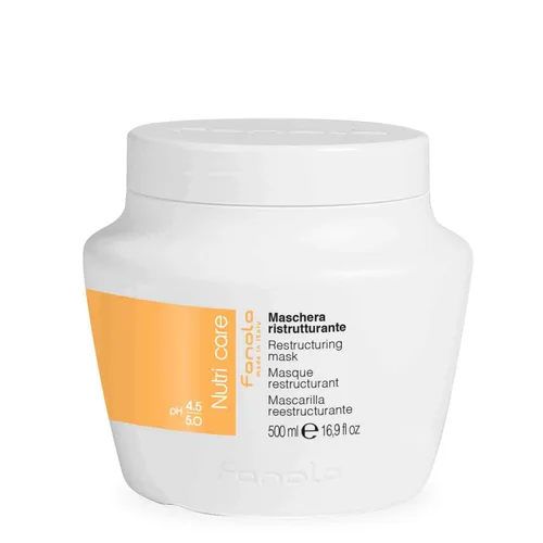 Fanola Mascarilla capilar acondicionadora profunda para cabello dañado, tratamiento hidratante enriquecido con proteínas de leche, suaviza y