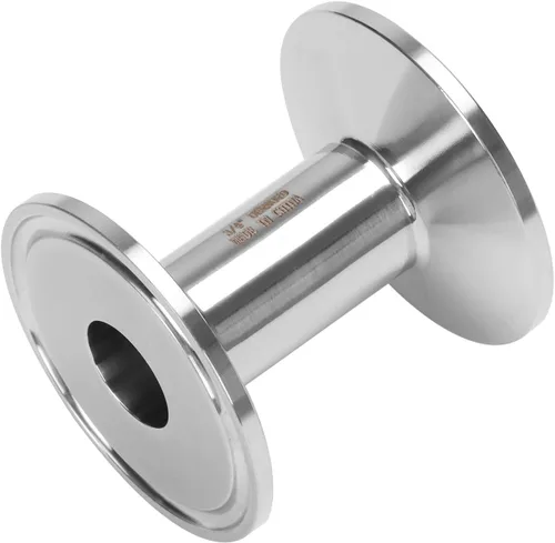 Miniatura 6 de DERNORD Tubo de carrete sanitario, 3/4 de pulgada de diámetro exterior, 2 pulgadas de longitud, acero inoxidable 304, abrazadera triple de 1.5