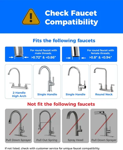 Miniatura 3 de Waterdrop Filtro de agua para grifo de fregadero, sistema de filtro de agua de encimera de 4000 galones y recordatorio de vida del filtro, reduce