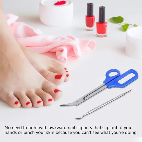 Miniatura 9 de Toenail Scissors,Long Handled Toenail Scissors Clippers For Thick Toe Nails Handle Unique Design Ergonomic Cuticle Scissor Ingrown Toenail File