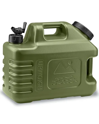 Miniatura 10 de UPWOIGH Jarra de agua de 3.5 galones, contenedor de agua a prueba de fugas verde bosque con espita, talla frontal moderna inspirada