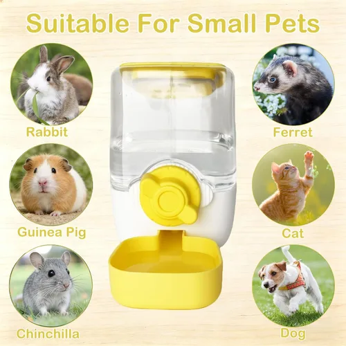 Miniatura 7 de Botella de agua de conejo de 35 onzas, dispensador de agua automático para colgar para mascotas, para hurones, conejillos de indias, chinchilla