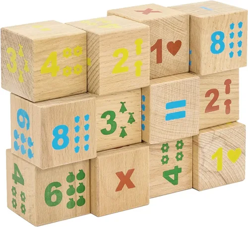 Miniatura 6 de ZOENHOU 60 bloques de madera de 1.5 pulgadas, cubo de madera maciza natural de primera calidad, juego de bloques de madera sin terminar
