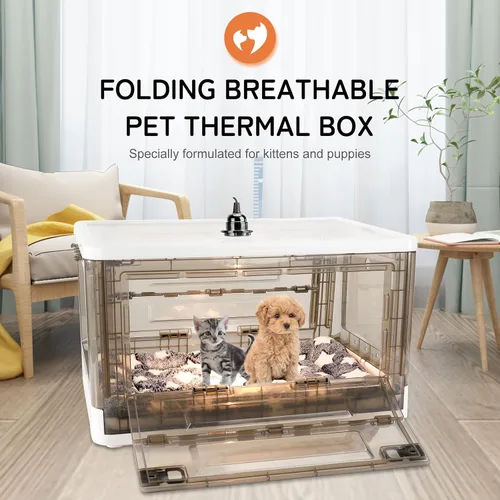 Miniatura 2 de Incubadora de cachorros - Incubadora de cachorros con calefacción, incubadora para cachorros y gatitos recién nacidos, incubadoras de gatitos