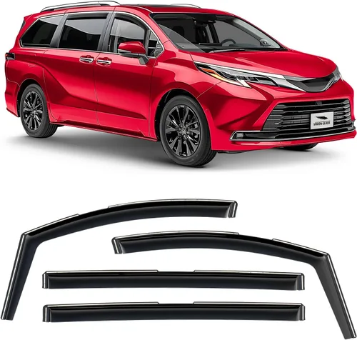 Miniatura 9 de Voron Glass 220235 - Protectores de lluvia extra duraderos en el canal para Nissan Altima 2013-2018, deflectores de ventana, viseras de ventilación