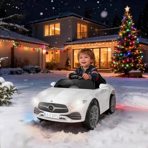 Miniatura 2 de Auto de paseo para niños de 12 V con control remoto de 2.4 G, automóvil eléctrico alimentado por batería, puertas dobles, cinturón de seguridad, luz