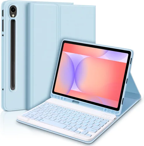 Miniatura 10 de GOKOCO para Samsung Galaxy Tab S10 Lite/S10 FE/S9 FE 10.9"/Tab S9 11" Funda para Teclado, Funda Magnética Desmontable Inalámbrica Bluetooth con Negro