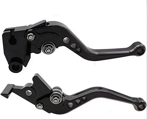 Miniatura 8 de FXCNC Racing Short Billet - Palanca de embrague de freno ajustable para motocicleta de doble color, compatible con YZF R3 R25 2013-2020, MT-03 MT-25