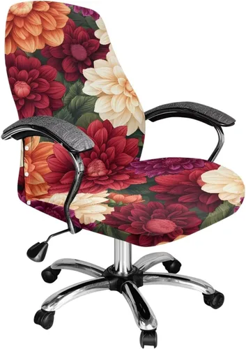 Miniatura 11 de Funda para silla de oficina de mármol morado, lavable, funda para silla de escritorio, fundas para silla de computadora para silla giratoria, silla
